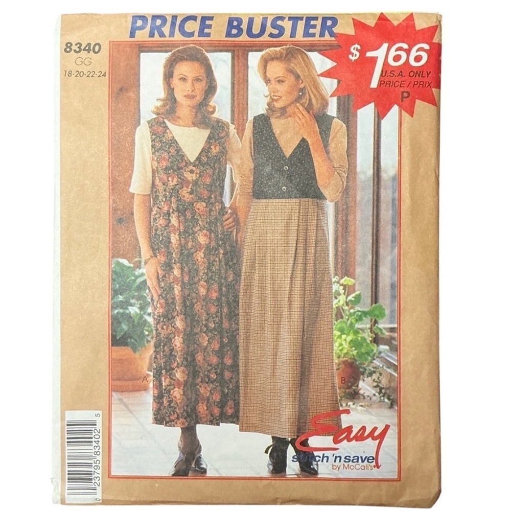 McCall's Easy Stitch 'n Save 8340 Dress Pattern